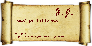 Homolya Julianna névjegykártya